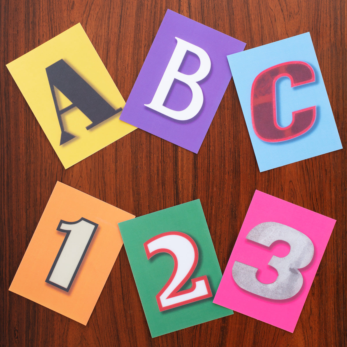 Vintage Letter & Number Postcards - Set 2