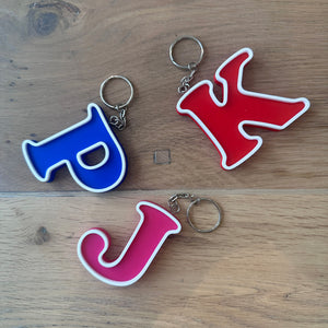 Retro Vintage Styled Letter Keyrings