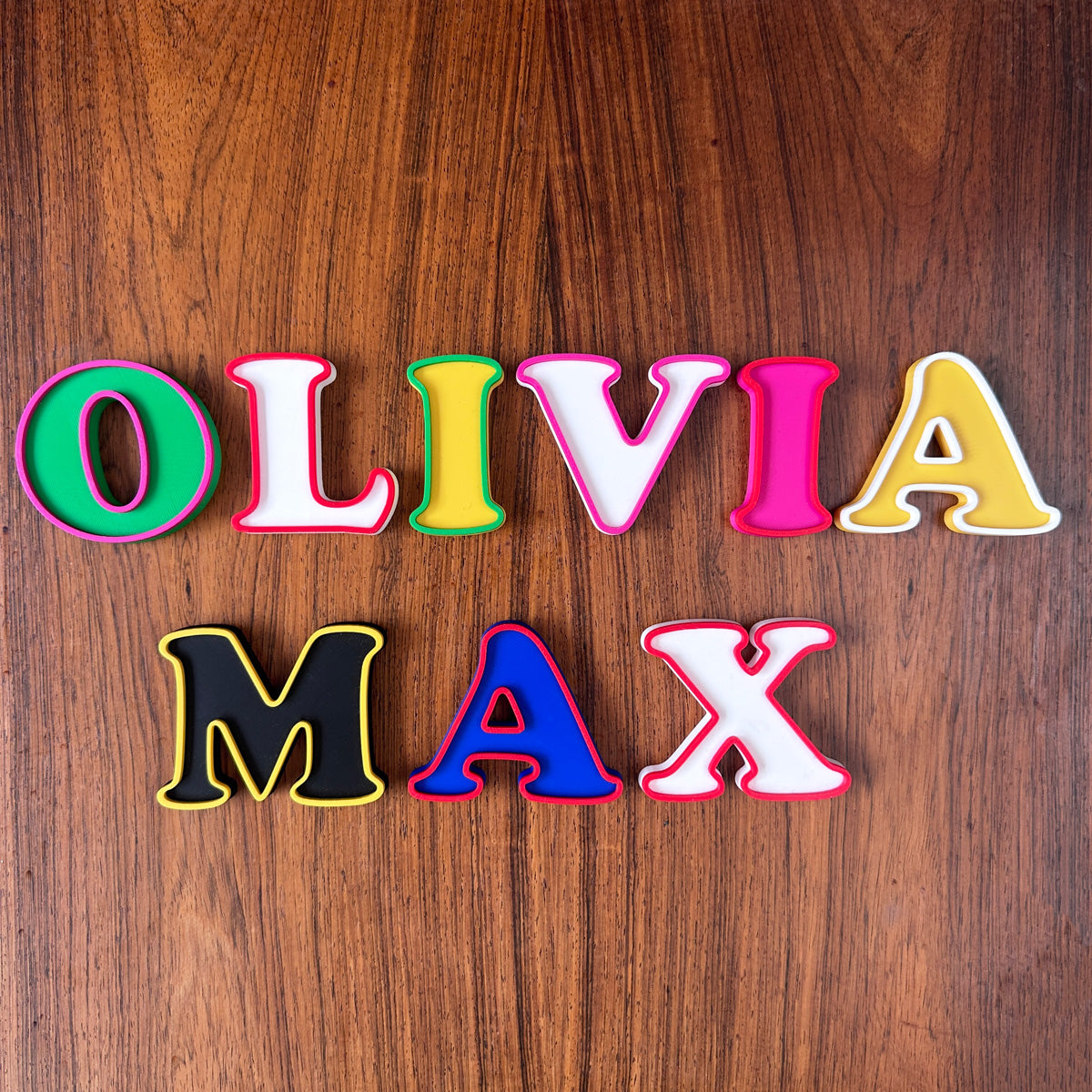 Retro Vintage Styled Letter Keyrings