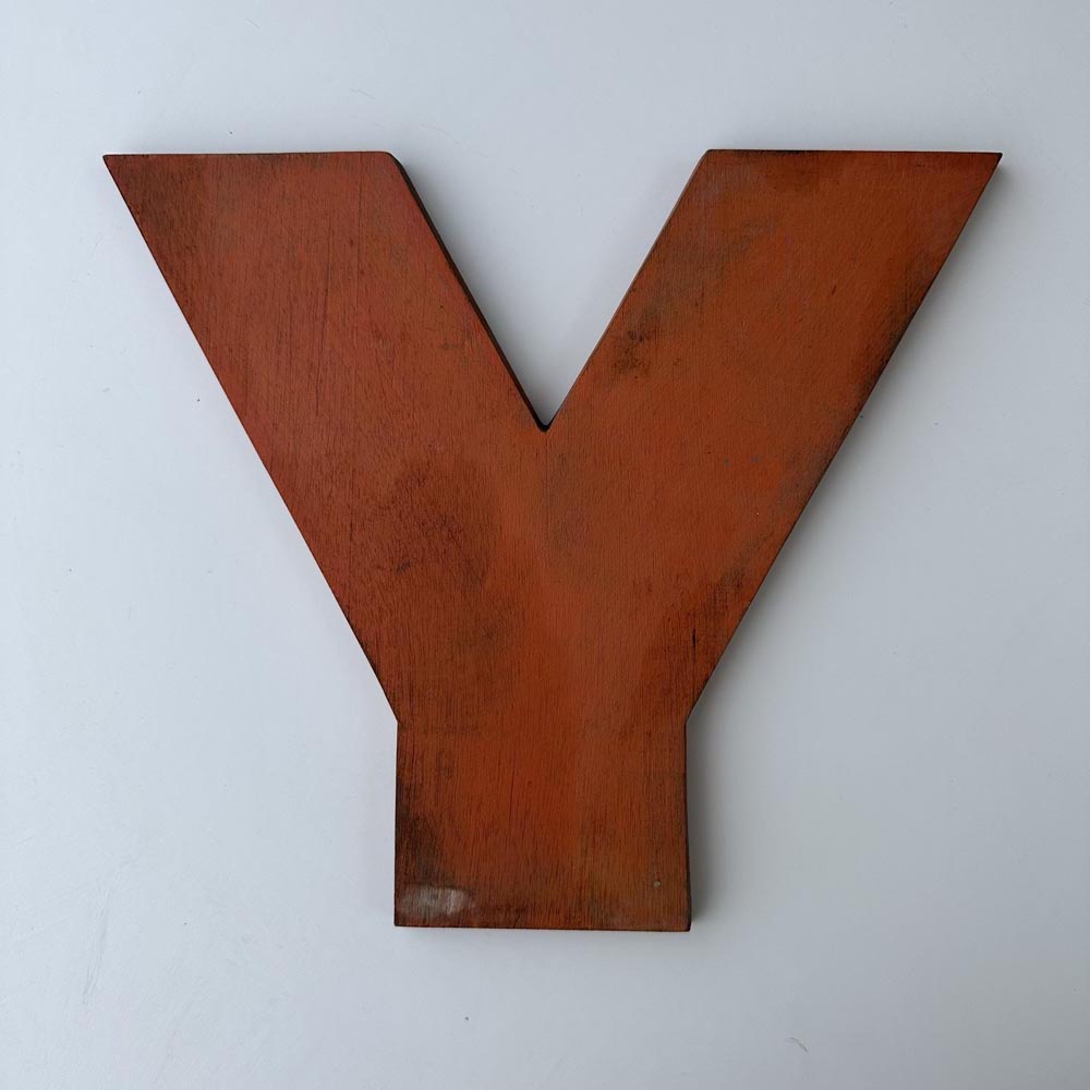 Y - 9 Inch Wooden Factory Shop Letter