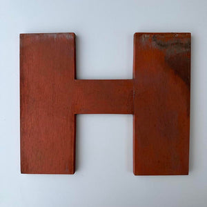H - 9 Inch Wooden Factory Shop Letter