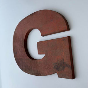 G - 9 Inch Wooden Factory Shop Letter