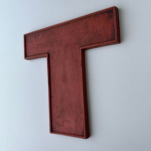T - 9 Inch Wooden Factory Shop Letter
