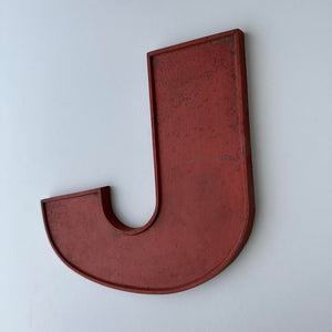 J - 9 Inch Wooden Factory Shop Letter