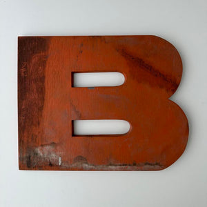 B - 9 Inch Wooden Factory Shop Letter