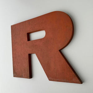 R - 9 Inch Wooden Factory Shop Letter