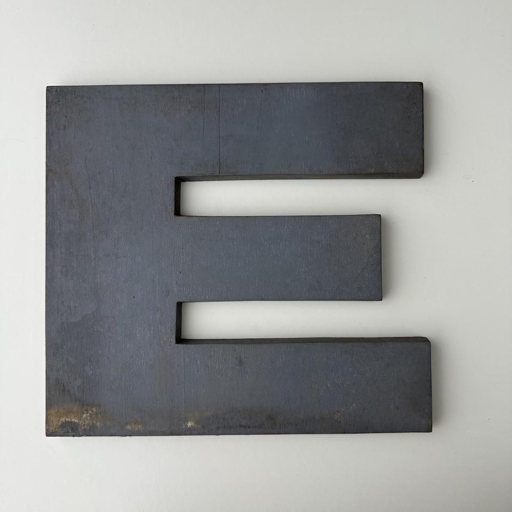 E - 9 Inch Wooden Factory Shop Letter