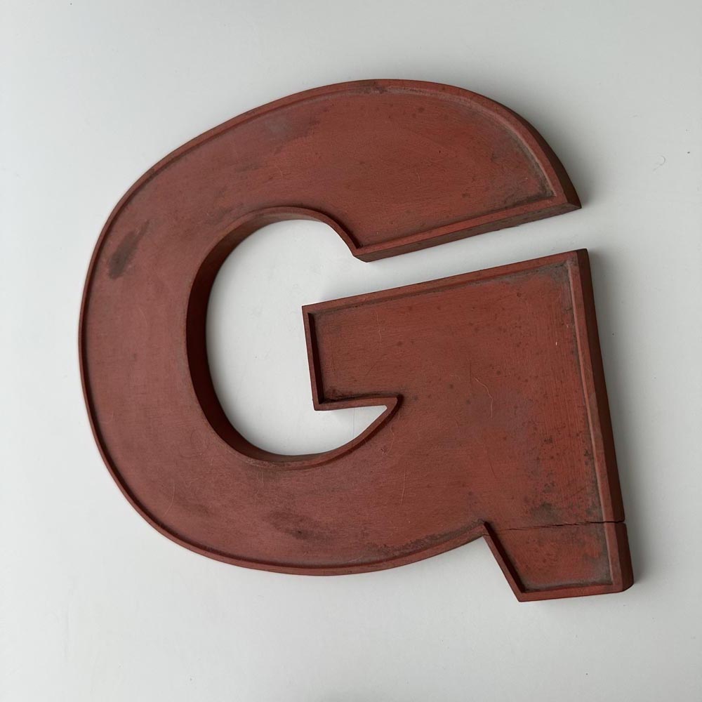 G - 9 Inch Wooden Factory Shop Letter