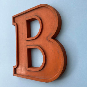 B - 10 Inch Wooden Factory Shop Letter
