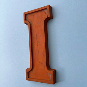 I - 10 Inch Wooden Factory Shop Letter