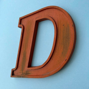 D - 10 Inch Wooden Factory Shop Letter