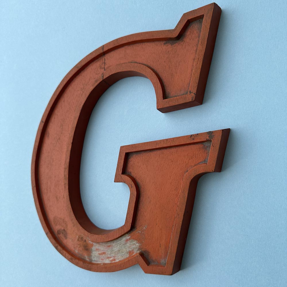 G - 10 Inch Wooden Factory Shop Letter