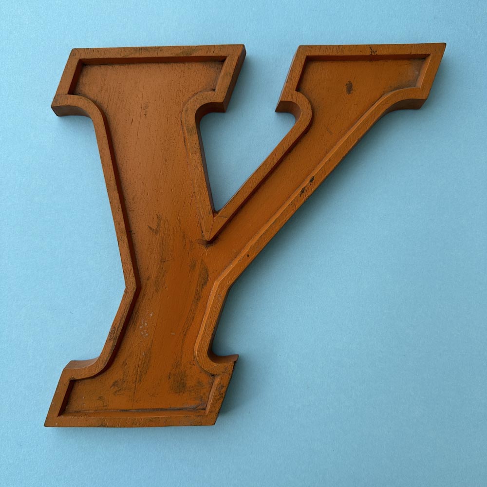 Y - 10 Inch Wooden Factory Shop Letter