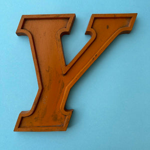 Y - 10 Inch Wooden Factory Shop Letter