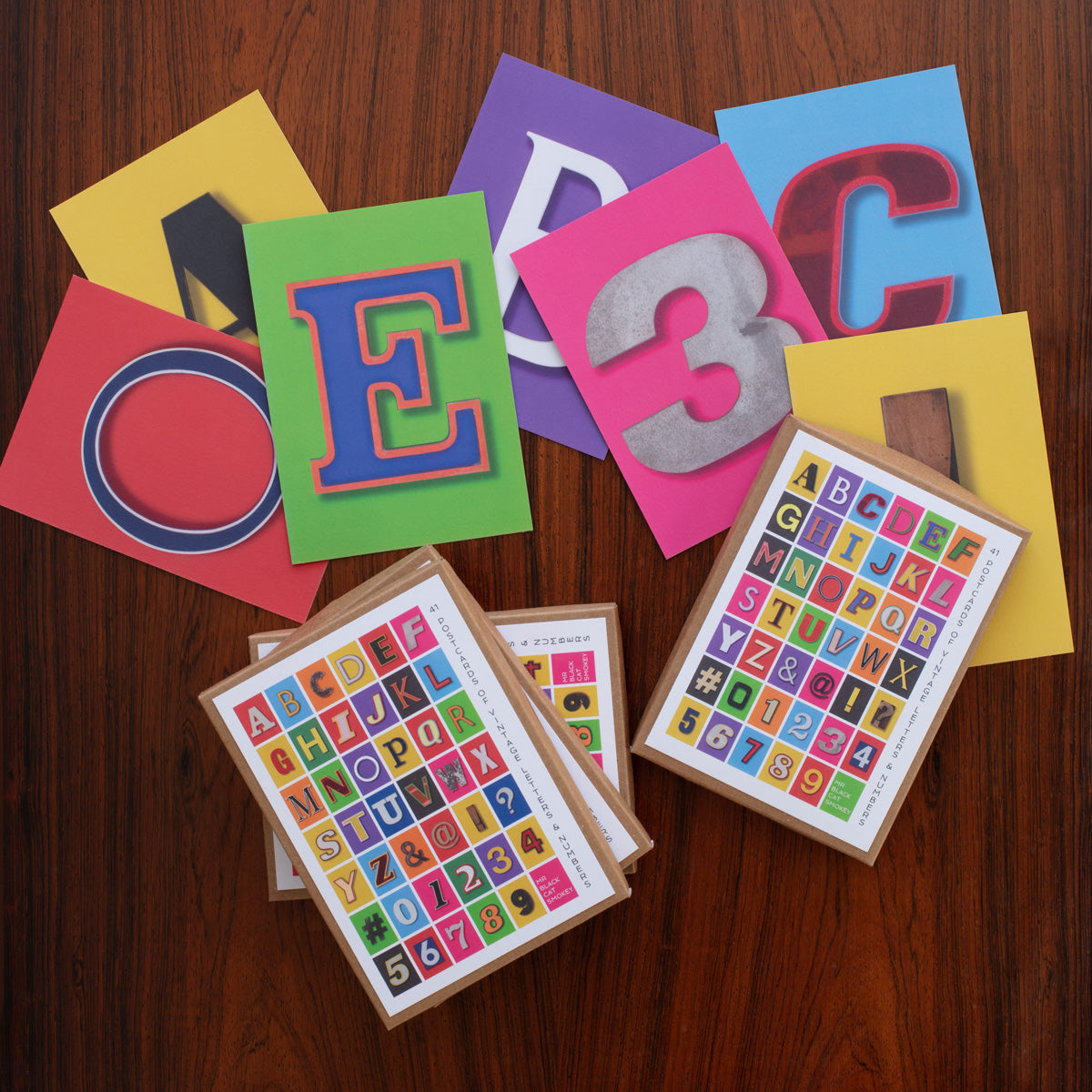 Vintage Letter & Number Postcards - Set 2