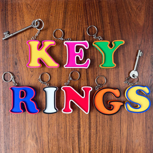 Retro Vintage Styled Letter Keyrings
