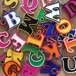 Retro Vintage Styled Letter Keyrings