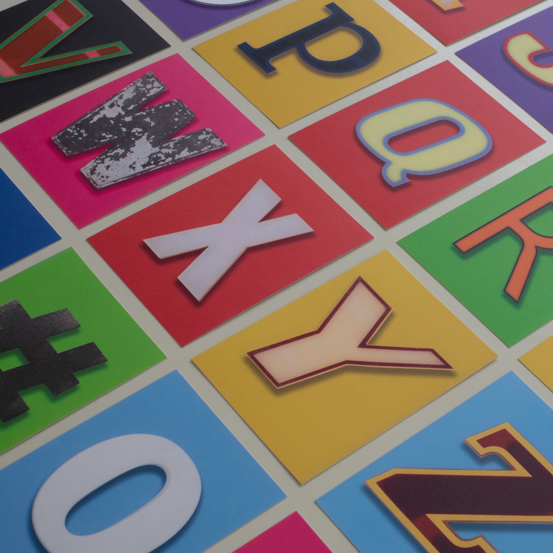 Vintage Letter & Number Postcards