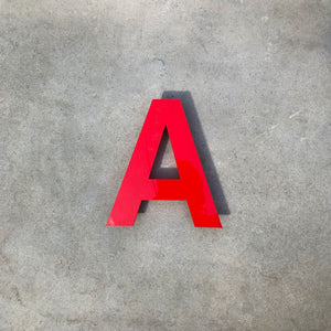 A - Medium Red Cinema Letter Type1
