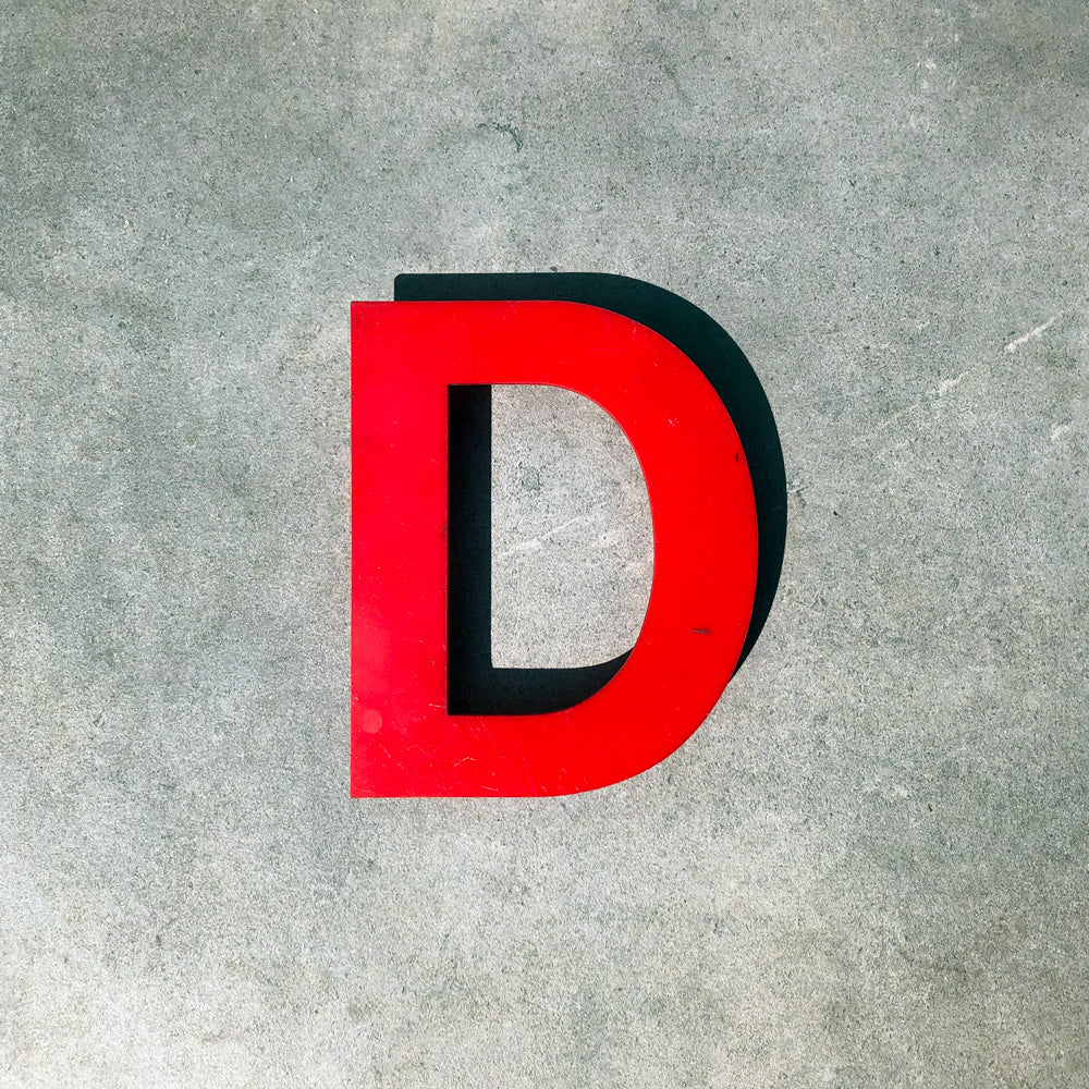 D - Medium Red Cinema Letter Type1