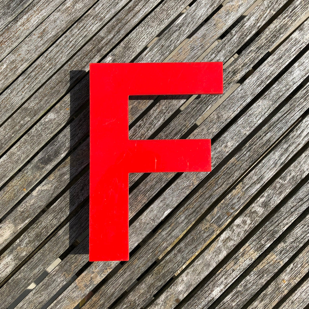 F - Medium Red Cinema Letter Type1