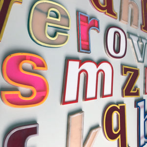 Medium Vintage Retro Shop 60s Letters