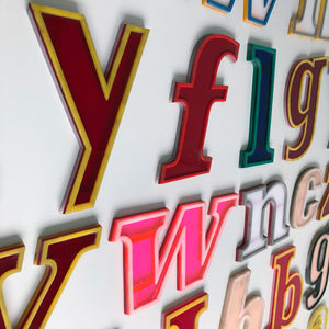 Medium Vintage Retro Shop 60s Letters