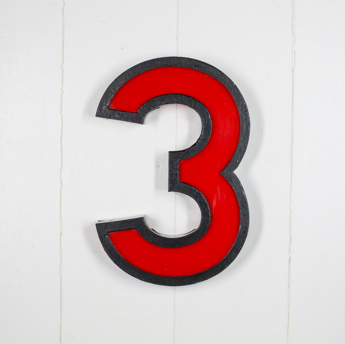 Large Vintage Cinema Numbers Midcentury Red/Black