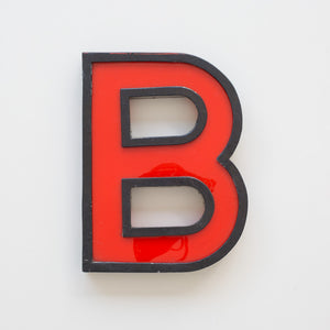 Large Vintage Cinema Letters Midcentury Red/Black