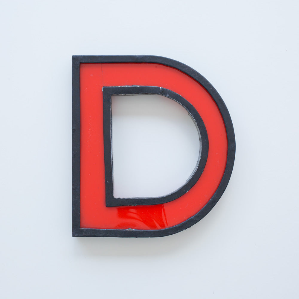 Large Vintage Cinema Letters Midcentury Red/Black
