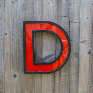 Large Vintage Cinema Letters Midcentury Red/Black