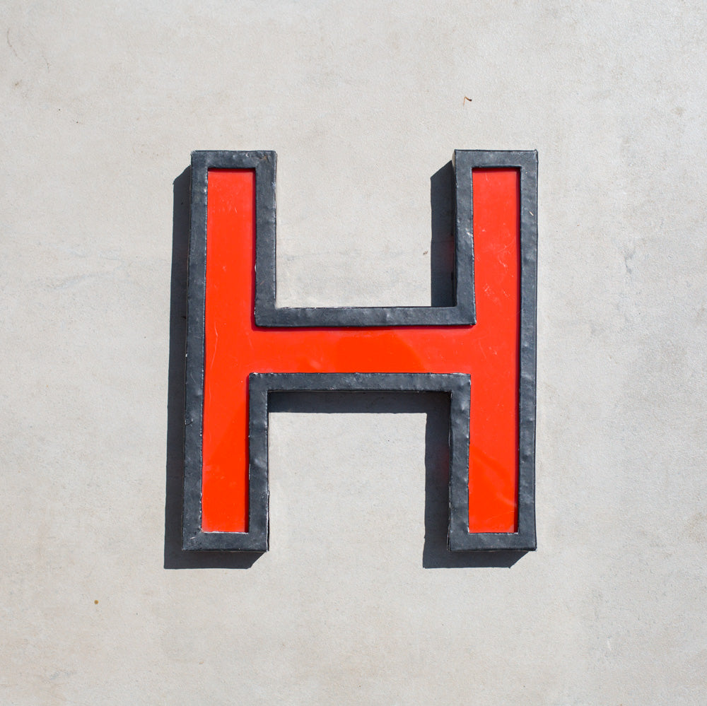 Large Vintage Cinema Letters Midcentury Red/Black