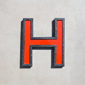 Large Vintage Cinema Letters Midcentury Red/Black