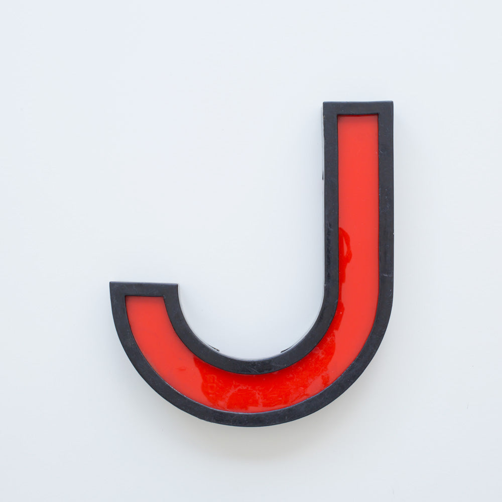 Large Vintage Cinema Letters Midcentury Red/Black