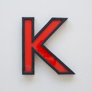 Large Vintage Cinema Letters Midcentury Red/Black