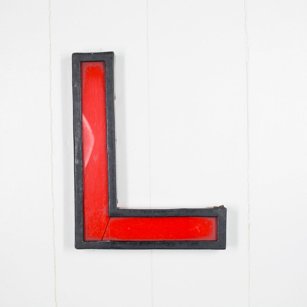Large Vintage Cinema Letters Midcentury Red/Black