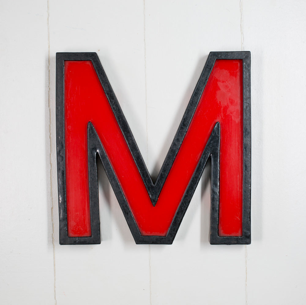 Large Vintage Cinema Letters Midcentury Red/Black