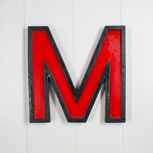 Large Vintage Cinema Letters Midcentury Red/Black