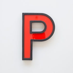 Large Vintage Cinema Letters Midcentury Red/Black