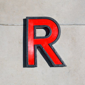 Large Vintage Cinema Letters Midcentury Red/Black