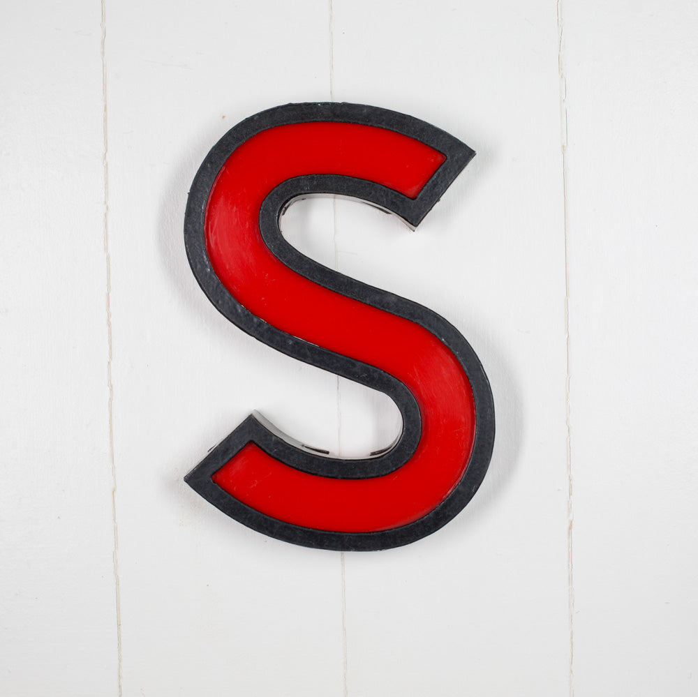 Large Vintage Cinema Letters Midcentury Red/Black