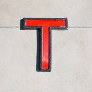 Large Vintage Cinema Letters Midcentury Red/Black