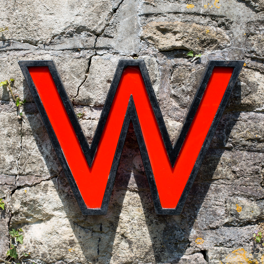 Large Vintage Cinema Letters Midcentury Red/Black