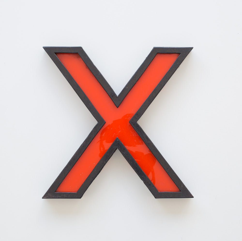 Large Vintage Cinema Letters Midcentury Red/Black