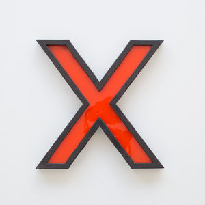 Large Vintage Cinema Letters Midcentury Red/Black
