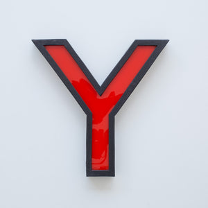 Large Vintage Cinema Letters Midcentury Red/Black