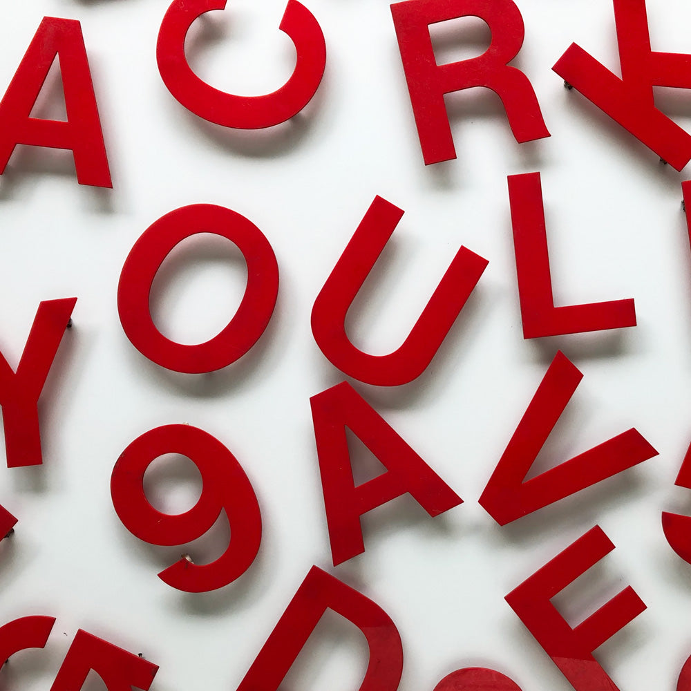 Medium Red Cinema Letters/Numbers Type1