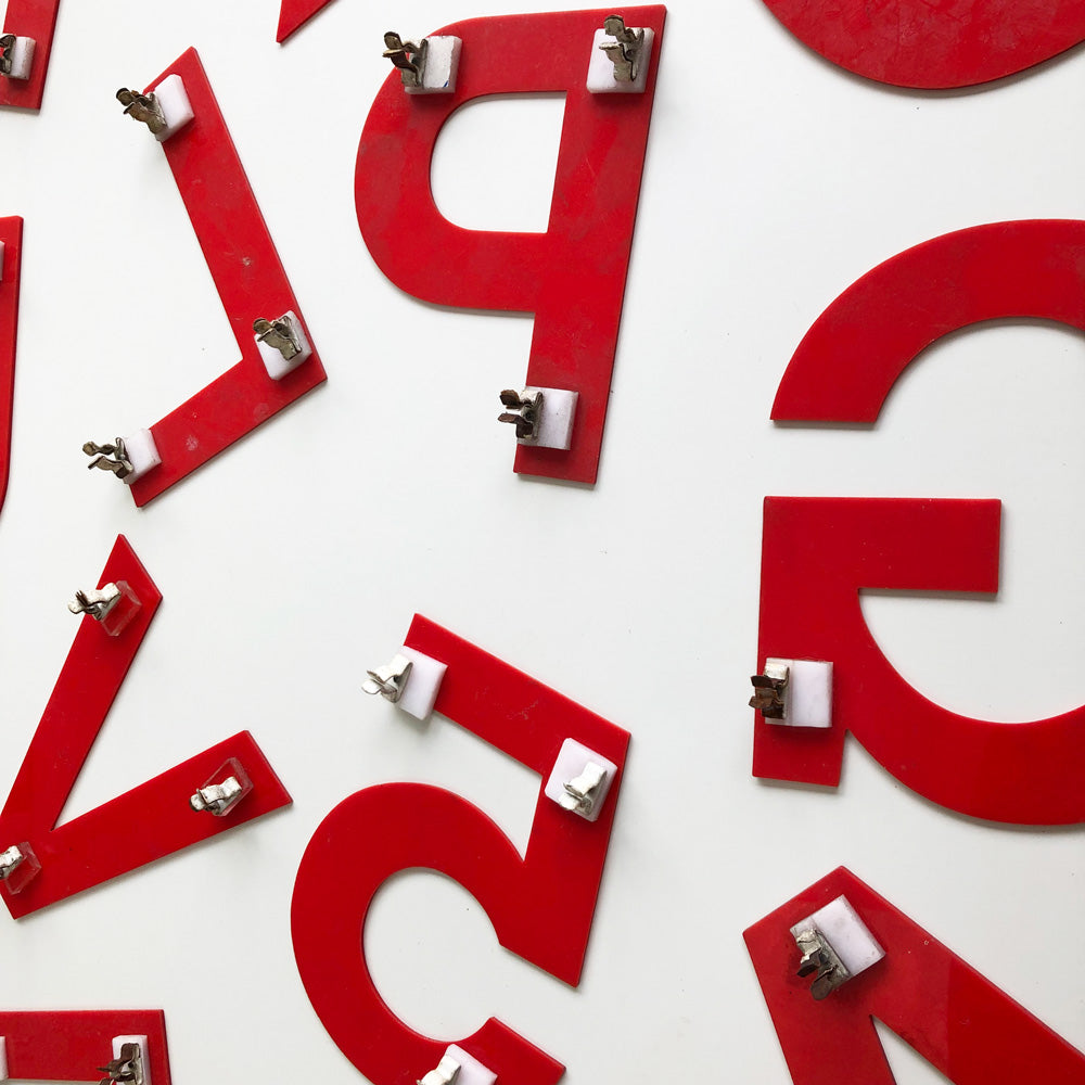 Medium Red Cinema Letters/Numbers Type1