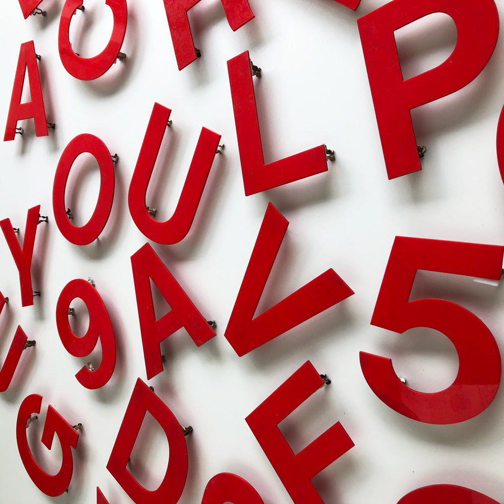Medium Red Cinema Letters/Numbers Type1