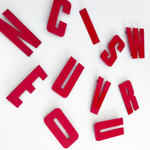 Medium Red Cinema Letters/Numbers Type3